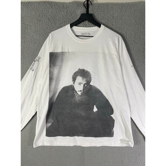 Post Malone Runaway Tour Long Sleeve Shirt White Graphic XL POSTY CO. Rare - Picture 3 of 12